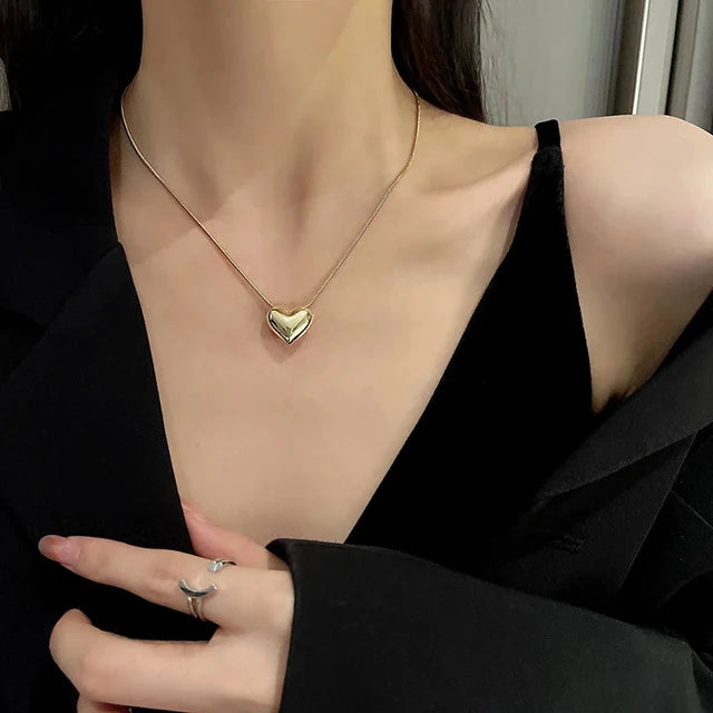 Collana con Ciondolo a Cuore d'Oro