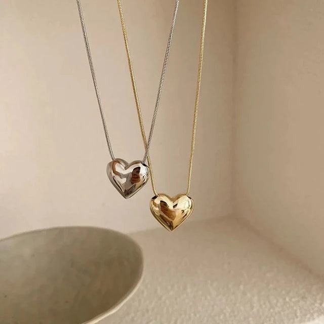 Collana con Ciondolo a Cuore d'Oro